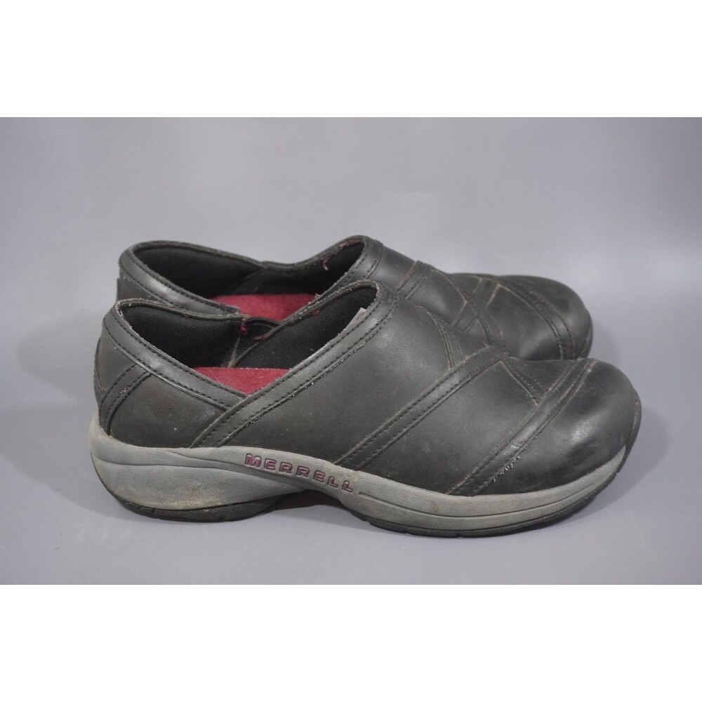 Merrell Jovilee Lattice Clog Loafer Slip On Women 9.5 US Black Leather J178605C